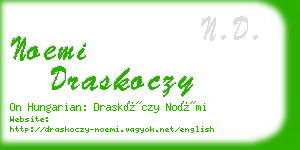 noemi draskoczy business card